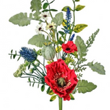 Poppy, Salvia, Daisy Floral Pick