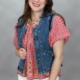 Sleep On My Side Denim Scallop Vest