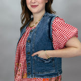 Sleep On My Side Denim Scallop Vest