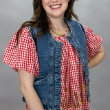 Sleep On My Side Denim Scallop Vest
