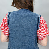 Sleep On My Side Denim Scallop Vest