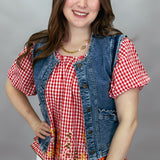 Sleep On My Side Denim Scallop Vest