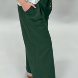 Somebody To Love Wide Leg Drawstring Pants, Green