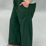 Somebody To Love Wide Leg Drawstring Pants, Green