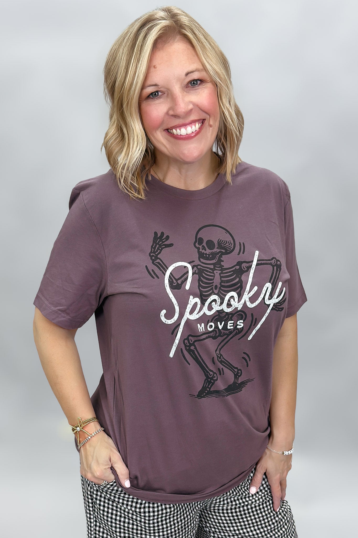 Spooky Moves graphic t-shirt, detail view