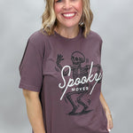 Spooky Moves graphic t-shirt, back view