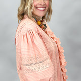 Ivy Jane Eyelet Button Down Blouse, Peach