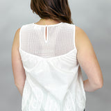 The Last One To Know Medallion Sleeveless Top, White
