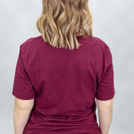 Southern Fried Design Barn fuchsia Whiskey Weather t-shirt, back view