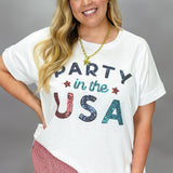 White Americana Sparkle Top, One Size