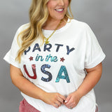 White Americana Sparkle Top, One Size