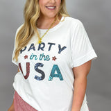 White Americana Sparkle Top, One Size