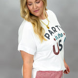 White Americana Sparkle Top, One Size