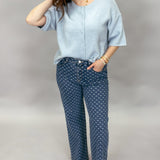 Young Love High Rise Wide Leg Bow Jeans