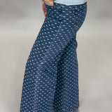 Young Love High Rise Wide Leg Bow Jeans