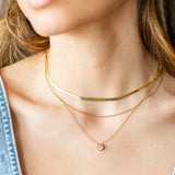 Necklace, Double Layer, Gold Water Resistant