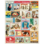 A vintage collage of cats and kittens. This puzzle is a purrfect challenge for cat lovers, with 1000 intricate pieces to assemble. Get ready to test your problem-solving skills and attention to detail!