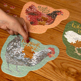 Chicken Meadows - 100 Piece Mini Jigsaw Puzzles, Set of 3