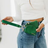 Wonderlust Dual Pouch Wristlet, Emerald