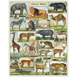 Explore the animal kingdom with this 1000 piece puzzle! Featuring a variety of animals from different parts of the world. Measures 20" by 28" when finished. Packaged in a 10" tube with a muslin bag.
