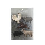 Pewter Animal Magnets, Set of 5