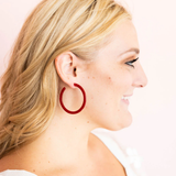 Earring, Holly Medium, Crimson