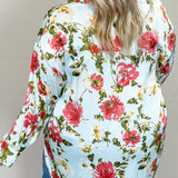 All My Loving Floral Print Button Up High-Low Top