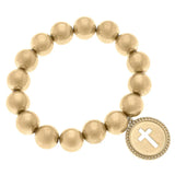 Bracelet, Candace Coin Cross, Gold