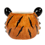 Ceramic Tiger Head Planter, 5" Pot