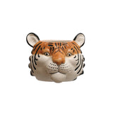 Ceramic Tiger Head Planter, 5" Pot