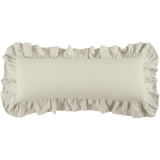 Washed Linen Long Ruffled Pillow, Tan