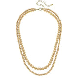 Necklace, Ember 2-Row Ball Bead, Gold