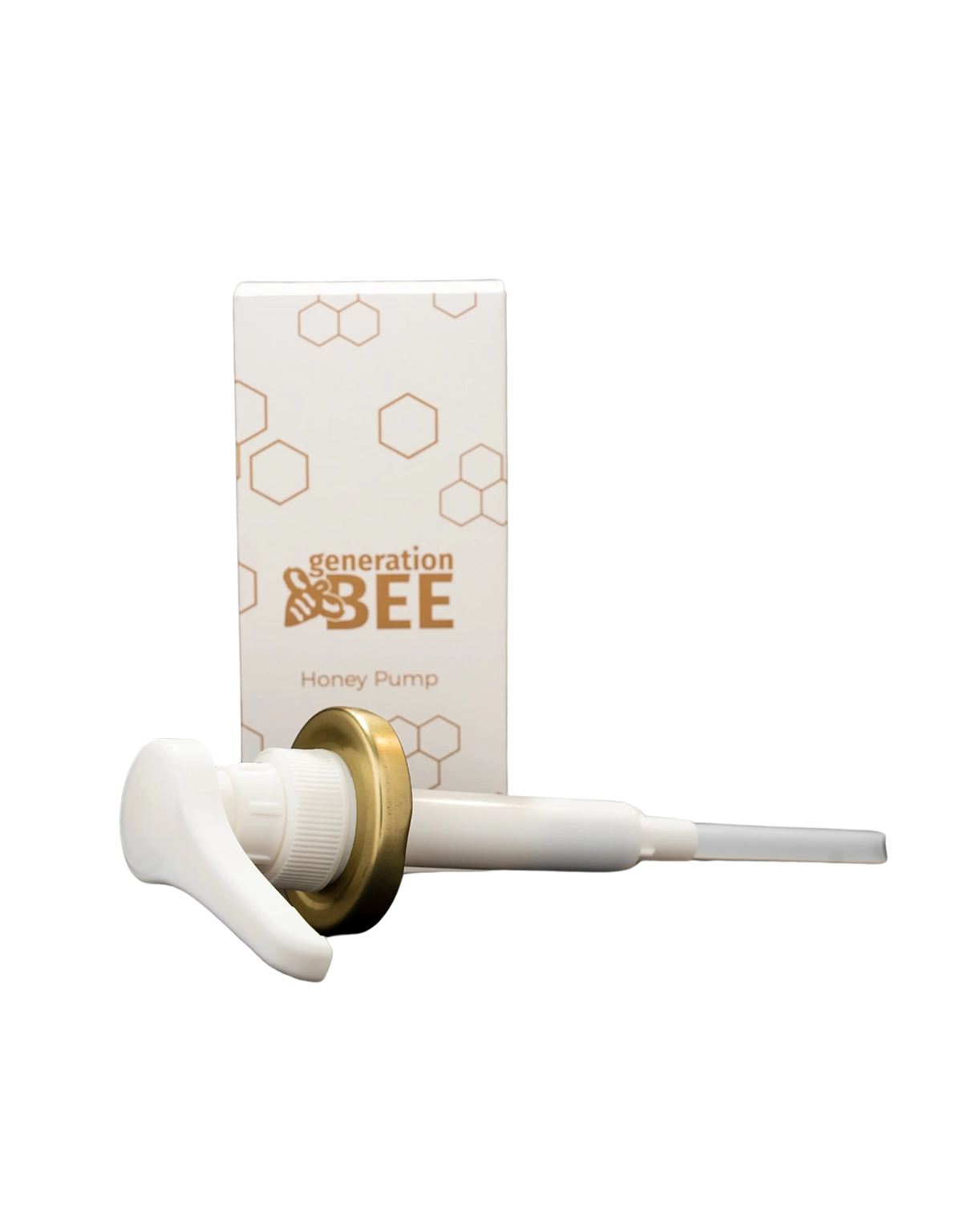 Generation Bee Honey Dispensing Pump — pump and white presentation box