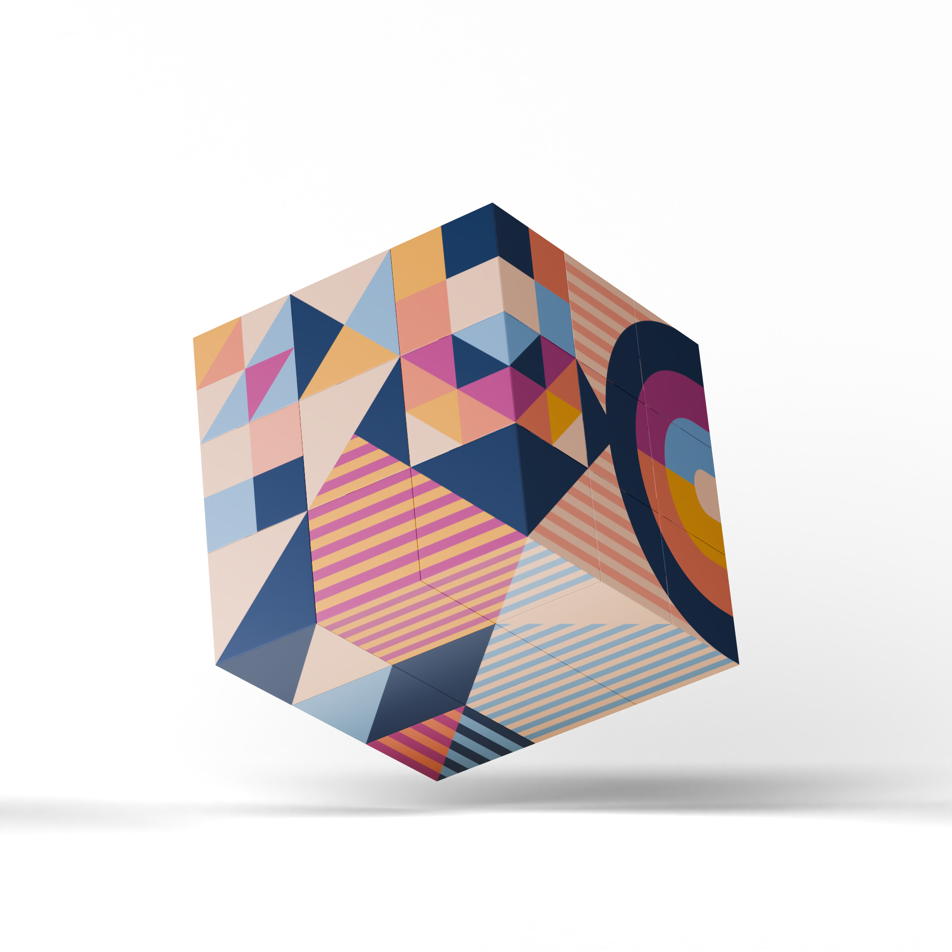 Potted Patterns Magnetic Puzzle Cube, 27 Pieces
