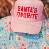 Santa's Favorite Trucker Hat, Pink