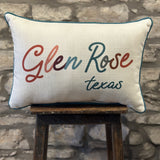 Mellow Tones Script Pillow, Glen Rose, Texas