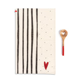 Red Heart Kitchen Towel w/Heart Spoon