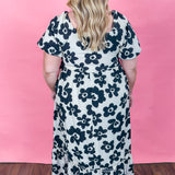 Call It Whatever Black Floral Puff Sleeve Maxi Dress