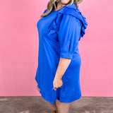 The One That Got Away French Terry Dress, Blue