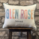 Happy Glen Rose, TX Pillow