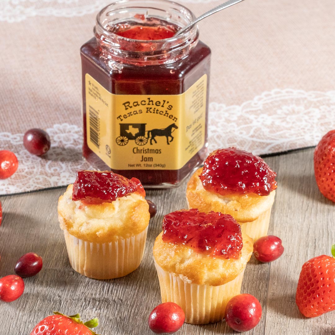Rachel's Texas Kitchen Christmas Jam — serving suggestion with pastries and fruit