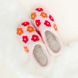 Slippers, Pink Floral, M/L