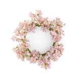 Pink Wild Blossom Candle Ring, 13 Inch