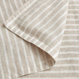 King French Flax Linen Stripe Duvet Cover 3pc Set